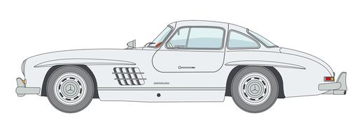 Maquette voiture : Mercedes benz 300SL Gull Wing - 1:24 - Italeri 03645 3645