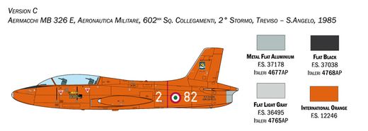 Maquette avion militaire : Aermacchi MB 326 ‐ 1:48 - Italeri 2814 02814