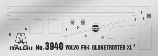 Maquette camion : Volvo FH Low Roof 1/24 - Italeri 3967  03967