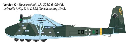 Maquette d'un avion militaire : Messerschmitt Me 323 Gigant 1/72 - Italeri 90104