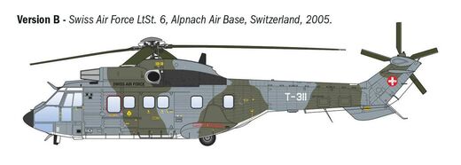 Maquette d'un hélicoptère militaire : AS332 Super Puma 1/72 - Italeri 91096