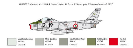 Maquette avion moderne : F-86E Sabre - 1:48 - Italeri 2799 02799 - france-maquette.fr