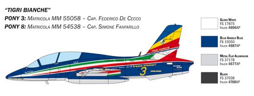 Maquette avion militaire : Coffret MB 339 Frecce Tricolori - 1/72 - Italeri 1461 01461