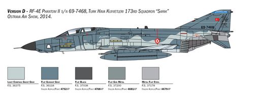 Maquette avion militaire : RF-4E Phantom II 1/48 - Italeri 2818