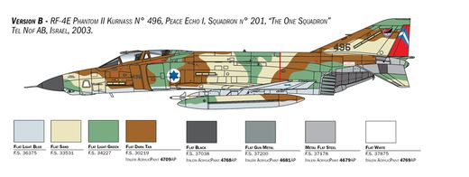 Maquette avion militaire : RF-4E Phantom II 1/48 - Italeri 2818