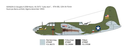 Maquette bombardier WWII : A-20B/C Havoc (Boston III) 1/48 - Italeri 2656