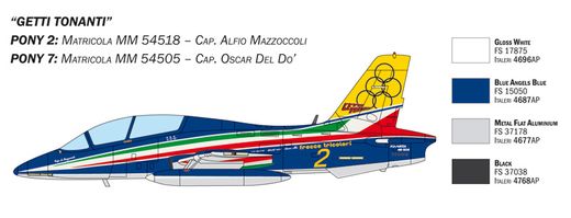 Maquette avion militaire : Coffret MB 339 Frecce Tricolori - 1/72 - Italeri 1461 01461