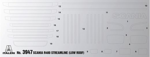 Maquette voiture : Scania R400 Streamline Cabine Basse - 1:24 - Italeri 03947 3947