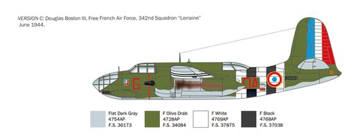 Maquette bombardier WWII : A-20B/C Havoc (Boston III) 1/48 - Italeri 2656