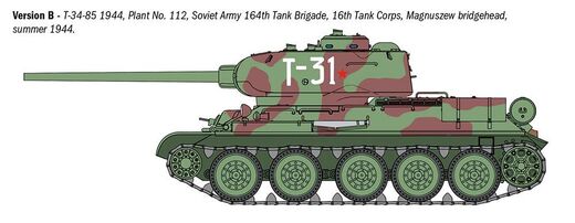 Maquette militaire : Char T34/85 Zavod 112-1944 1/35 - Italeri 6758