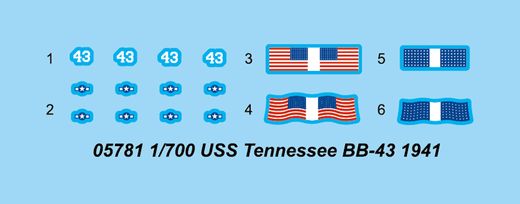 USS Tennessee BB-43 1941 - 1:700 - Trumpeter 755781