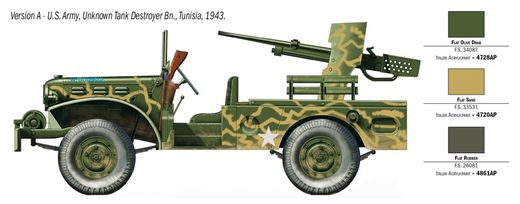 Maquette véhicule blindé : M6 Gun Motor Carriage WC-55 - 1:35 - Italeri 6555