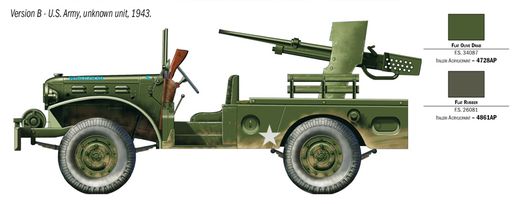 Maquette véhicule blindé : M6 Gun Motor Carriage WC-55 - 1:35 - Italeri 6555