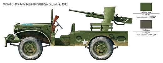 Maquette véhicule blindé : M6 Gun Motor Carriage WC-55 - 1:35 - Italeri 6555