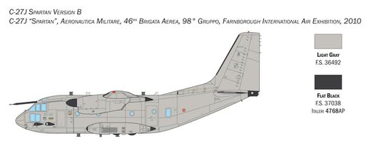 Maquette avion militaire : C-27A/J Spartan - 1:72 - Italeri 1450 01450