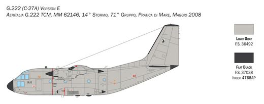 Maquette avion militaire : C-27A/J Spartan - 1:72 - Italeri 1450 01450