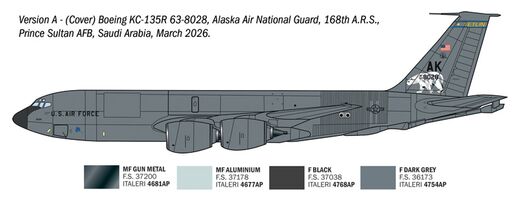 Maquette d'avion militaire :  KC-135 R/FR Stratotanker au 1/72 - Italeri 91281