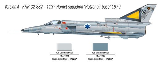 Maquette d'avion : KFIR C2/C7 - 1:72 - Italeri 01408 1408