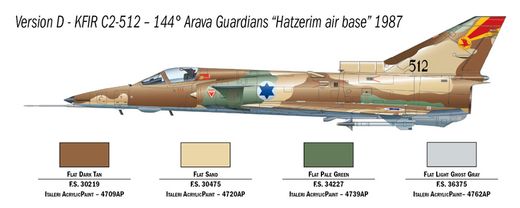 Maquette d'avion : KFIR C2/C7 - 1:72 - Italeri 01408 1408