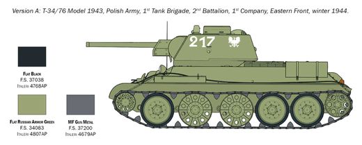 Maquette militaire : T-34-76 Modèle 1943 - 1:72 - Italeri 07078 7078 - france-maquette.fr