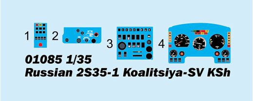 Maquette véhicule militaire : S2S35-1 Koalitsiya-SV KSh russe 1/35 - Trumpeter 1085