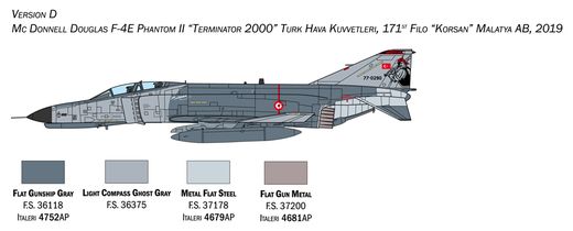 Maquette avion militaire : F‐4E/F Phantom II - 1:72 - Italeri 1448 01448