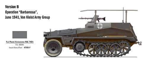 Maquette véhicule blindé : SDKFZ 250/3 1/72 - Italeri 7034