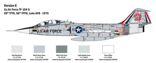 Maquette avion américain moderne : TF-104G Starfighter - 1:32 - Italeri 2509