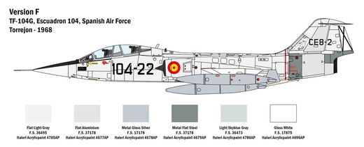 Maquette avion américain moderne : TF-104G Starfighter - 1:32 - Italeri 2509