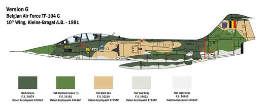 Maquette avion américain moderne : TF-104G Starfighter - 1:32 - Italeri 2509