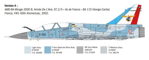Maquette militaire : Mirage 2000 B/D 1/72 - Italeri 90023