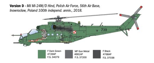 Maquette hélicoptère : Mil Mi-24/Mi-35 Hind 1/72 - Italeri 1432 01432