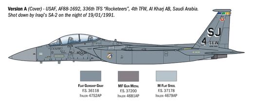 Maquette d'un chasseur militaire : F-15E Strike Eagle 1/72 - Italeri 90166