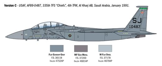 Maquette d'un chasseur militaire : F-15E Strike Eagle 1/72 - Italeri 90166