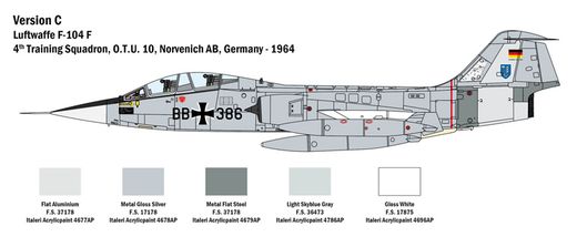 Maquette avion américain moderne : TF-104G Starfighter - 1:32 - Italeri 2509