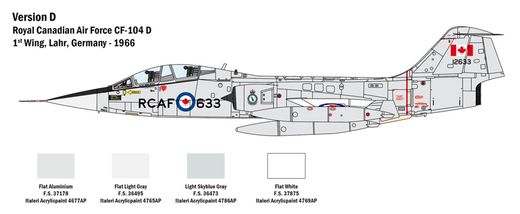 Maquette avion américain moderne : TF-104G Starfighter - 1:32 - Italeri 2509