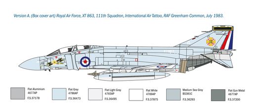 Maquette avion : F‐4 Phantom FG.1 - 1/72 - Italeri 1434 01434