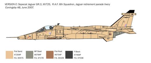 Maquette avion américain : Jaguar GR.1/GR.3 RAF - 1:72 - Italeri 1459 01459