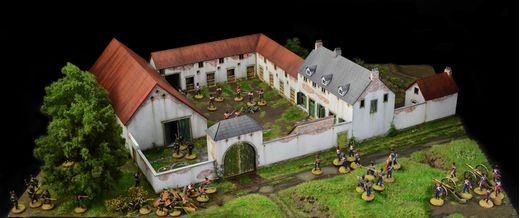 Diorama bataille militaire : Waterloo 1815 La Haye Sainte - 1/72 - Italeri 6197 06197