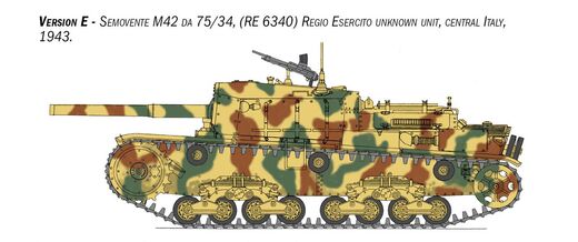 Maquette militaire : Char Semovente M42 da 75/34 E.Spéciale 1/35 - Italeri 6759