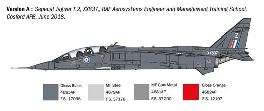 Maquette avion militaire : Jaguar T.2 R.A.F. Trainer 1/72 - Italeri 1470