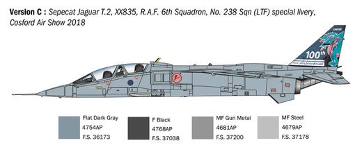 Maquette avion militaire : Jaguar T.2 R.A.F. Trainer 1/72 - Italeri 1470