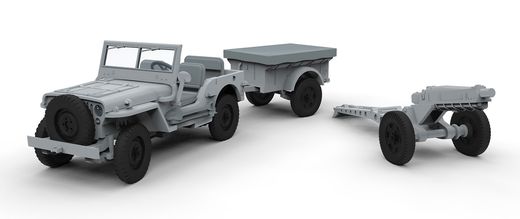 Maquette de véhicule militaire : Jeep anglaise Willys - 1:72 - Airfix 02339