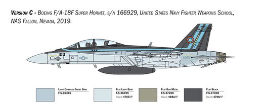 Maquette avion : F/A-18F Super Hornet U.S. Navy Special Colors 1/48 - Italeri 2823
