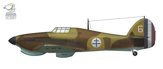 Maquette avion - Hurricane Mk I troupe française - Édition limitée - 1/72 - ARMA HOBBY 97AR70026