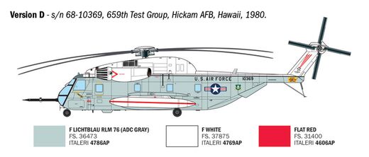 Maquette d'un chasseur militaire : HH-53C Super Jolly Green Giant 1/72 - Italeri 91035