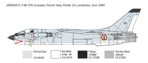 Maquette avion militaire : F-8E Crusader - 1:72 - Italeri 1456 01456