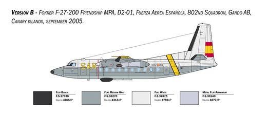 Maquette avion : Fokker F-27 Maritime Patrol 1/72 - Italeri 1455