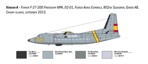 Maquette avion : Fokker F-27 Maritime Patrol 1/72 - Italeri 1455