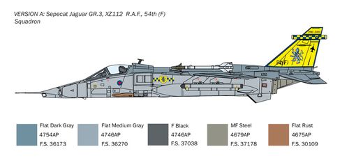 Maquette avion américain : Jaguar GR.1/GR.3 RAF - 1:72 - Italeri 1459 01459